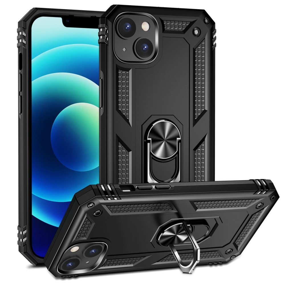 iPhone 15 Hybridcase Tech Ring zwart