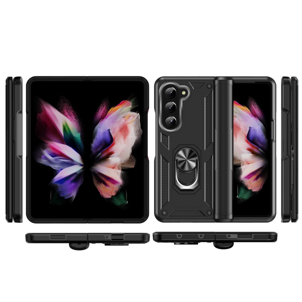 Samsung Galaxy Z Fold 6 Hybridcase Tech Ring zwart