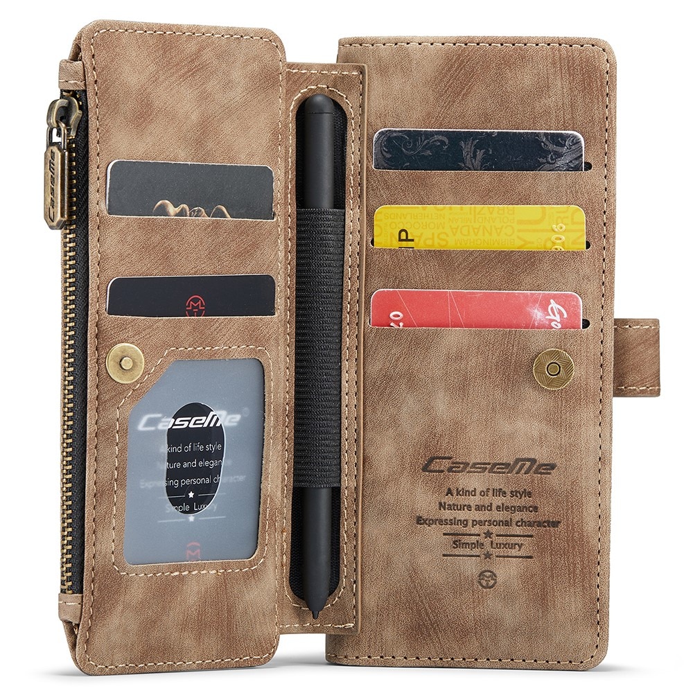 Bookcover hoesje Rits Samsung Galaxy Z Fold 5 bruin