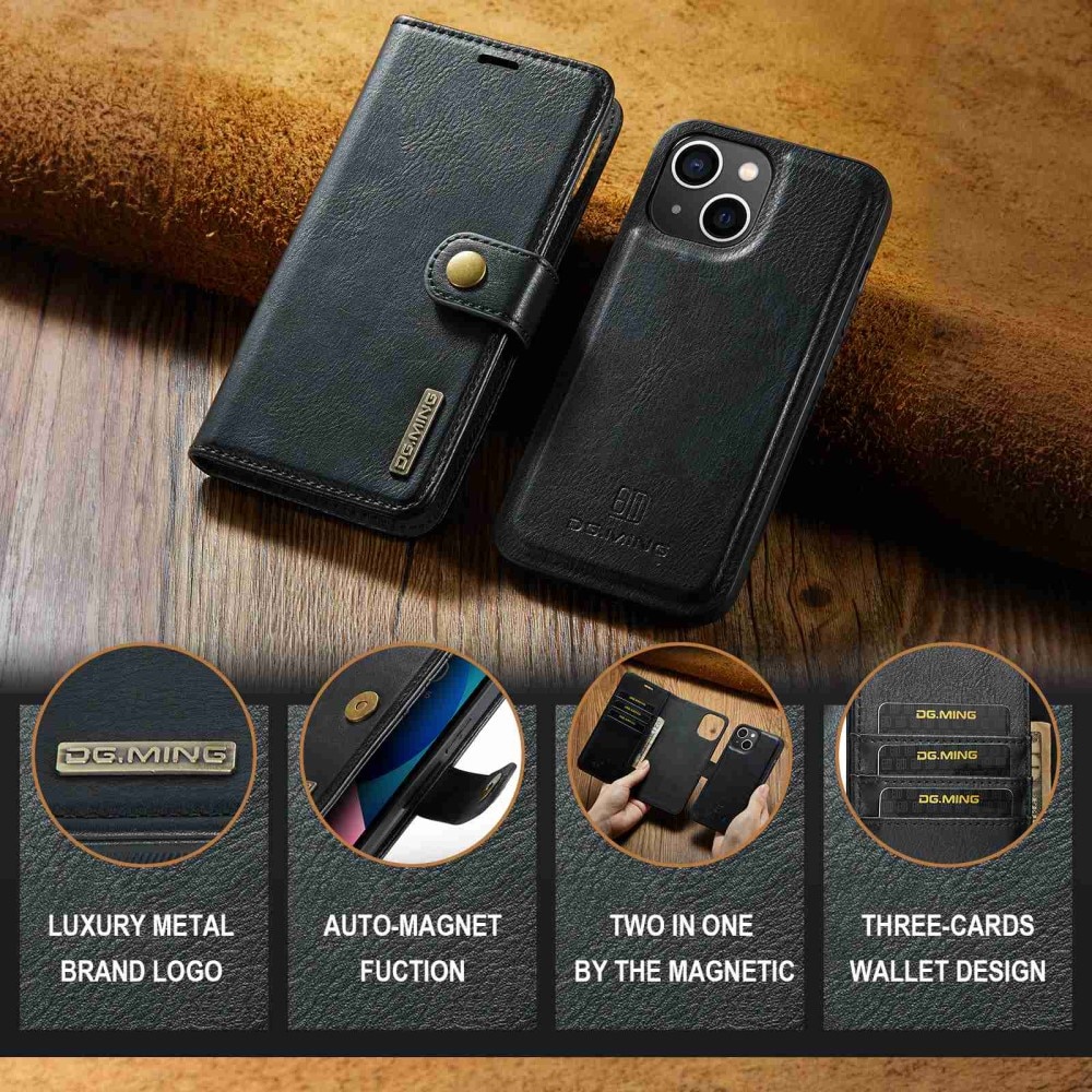 Magnet Wallet iPhone 15 Plus Black