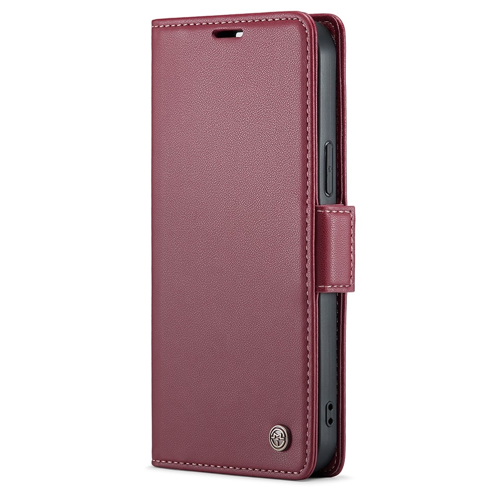 RFID blocking Slim Bookcover Hoesje iPhone 15 Pro Rood