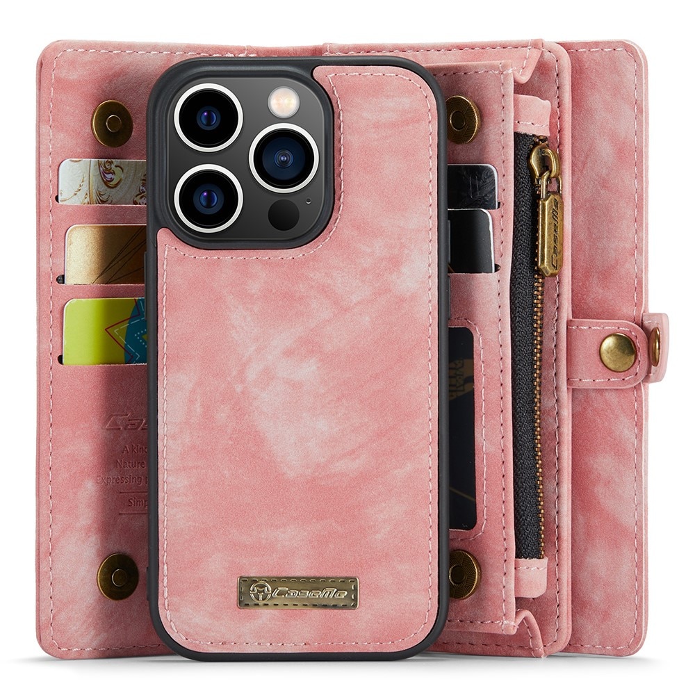 Multi-slot Hoesje iPhone 15 Pro roze