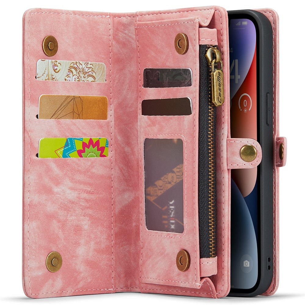 Multi-slot Hoesje iPhone 15 Pro roze