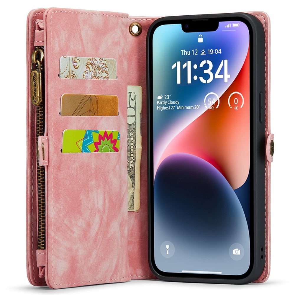 Multi-slot Hoesje iPhone 15 Pro roze