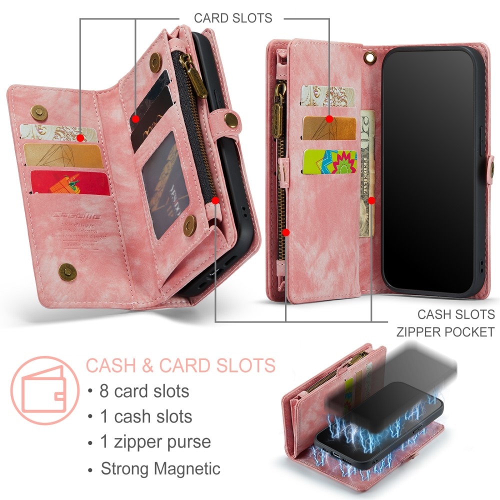 Multi-slot Hoesje iPhone 15 Pro roze