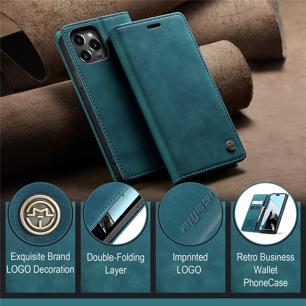 Slim Bookcover Hoesje iPhone 15 Pro Blauw