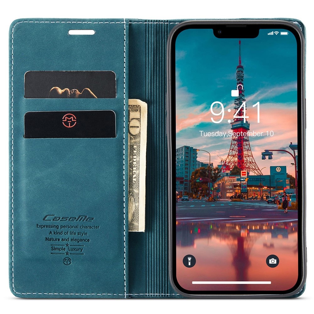 Slim Bookcover Hoesje iPhone 16 Pro Blauw