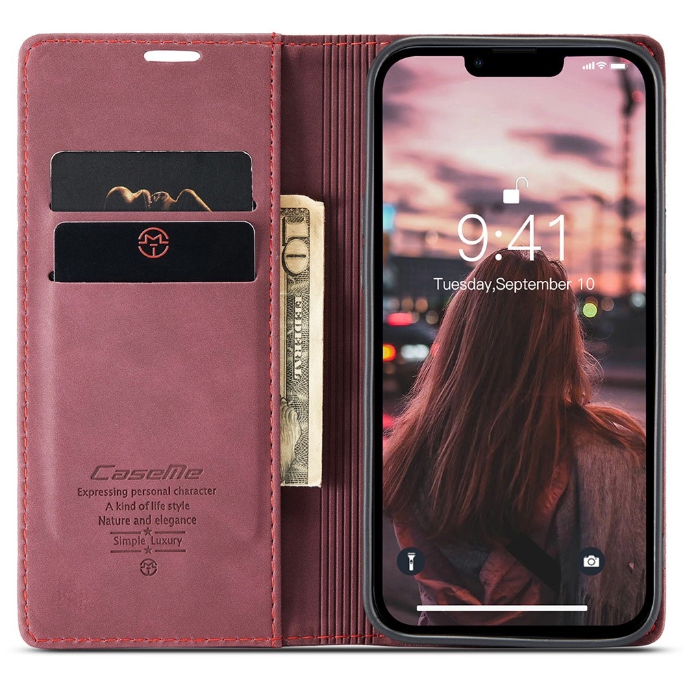 Slim Bookcover Hoesje iPhone 16 Pro Rood