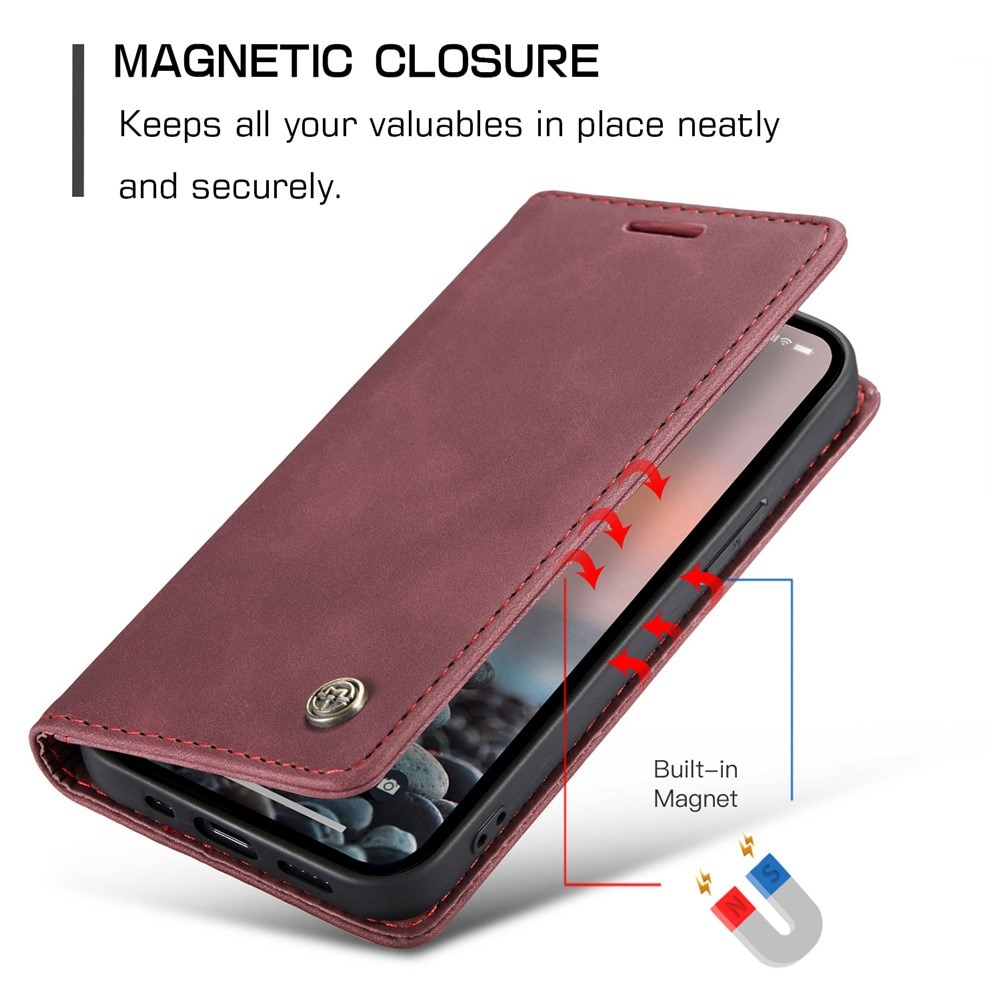 Slim Bookcover Hoesje iPhone 15 Pro Rood