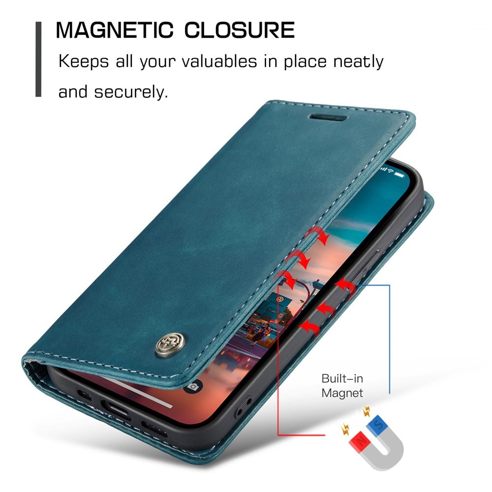 Slim Bookcover Hoesje iPhone 15 Blauw