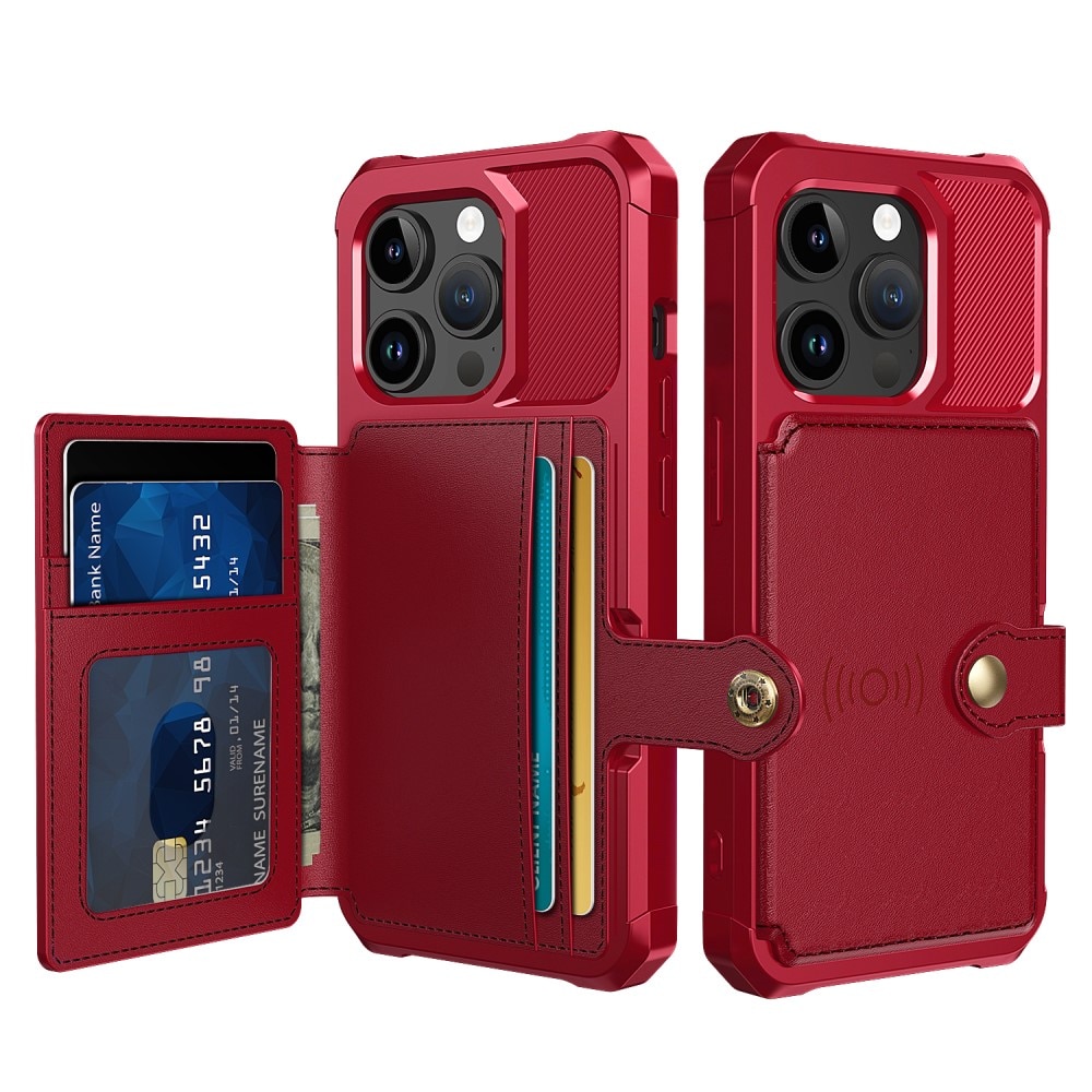 iPhone 15 Pro Max Tough Multi-slot Hoesje Rood