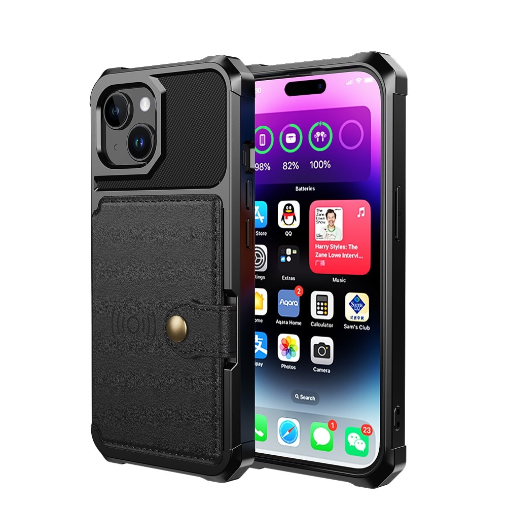 iPhone 15 Tough Multi-slot Case zwart