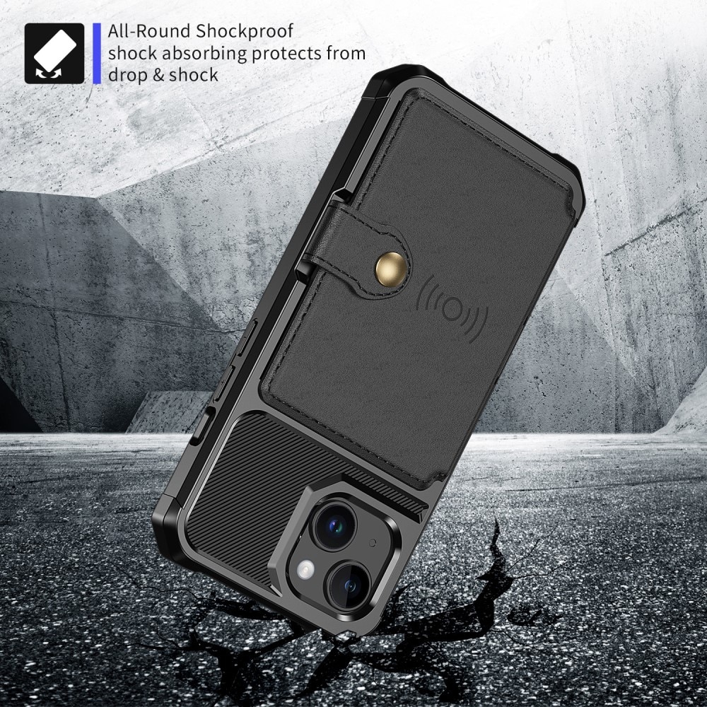 iPhone 15 Tough Multi-slot Case zwart