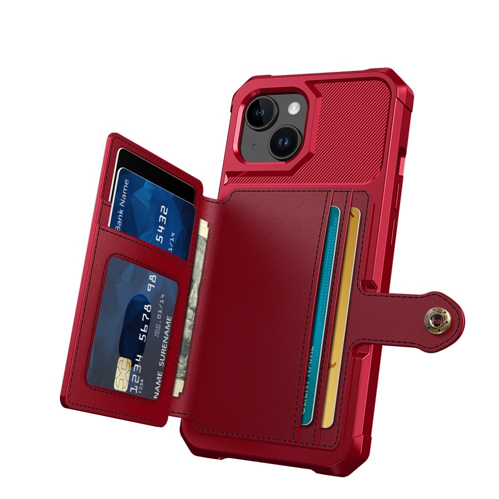 iPhone 15 Tough Multi-slot Case rood