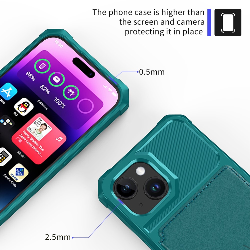 iPhone 15 Tough Multi-slot Case groen