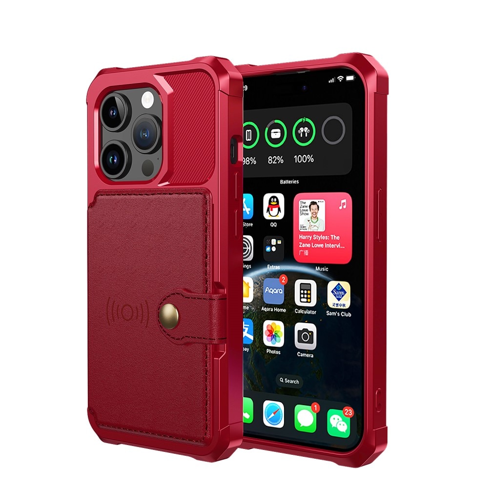 iPhone 15 Pro Tough Multi-slot Case rood