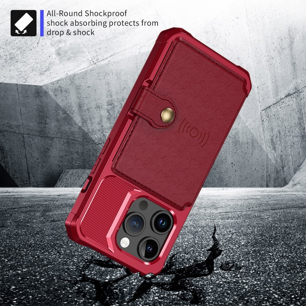 iPhone 15 Pro Tough Multi-slot Case rood