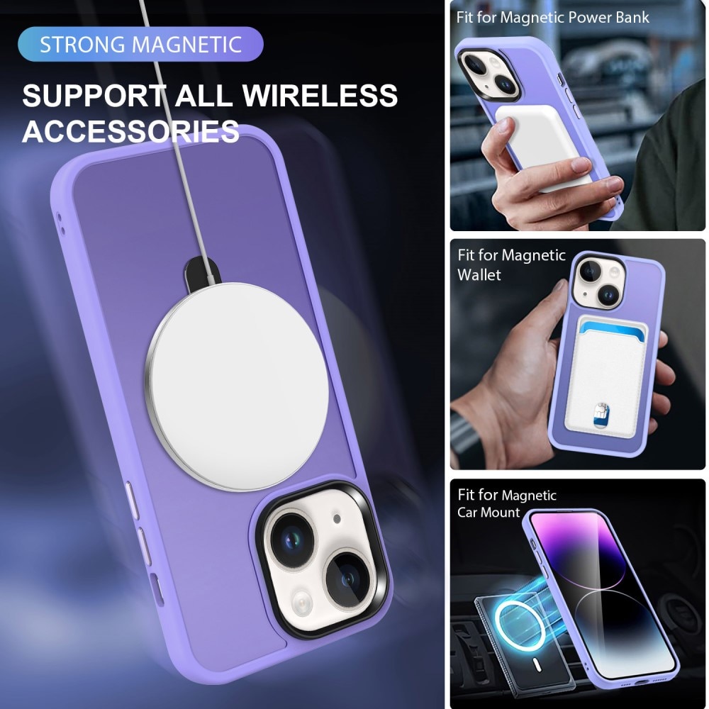 iPhone 15 Hybridcase MagSafe Ring Paars