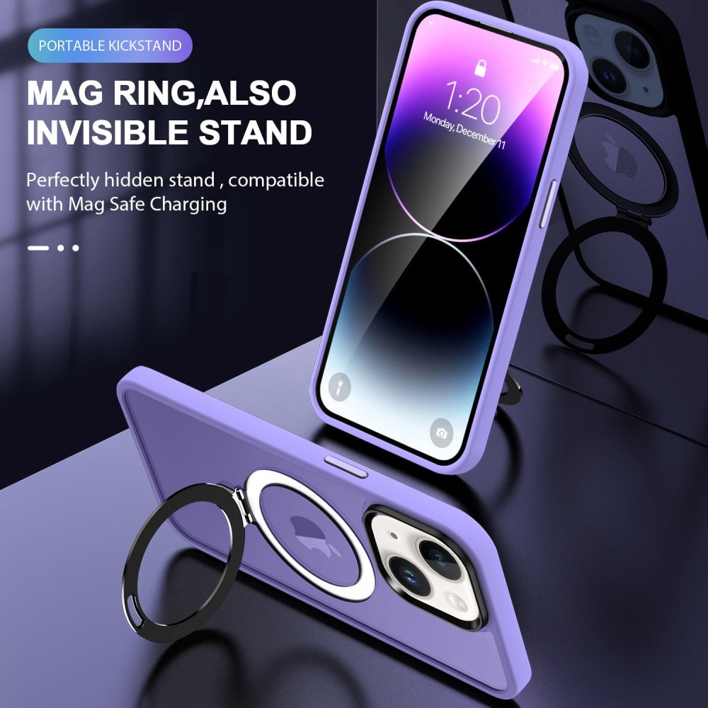 iPhone 15 Hybridcase MagSafe Ring Paars