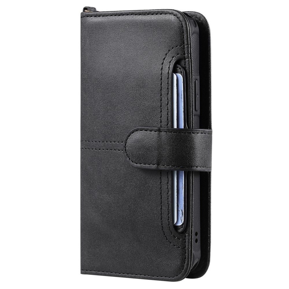 iPhone 15 Magnet Leather Wallet zwart