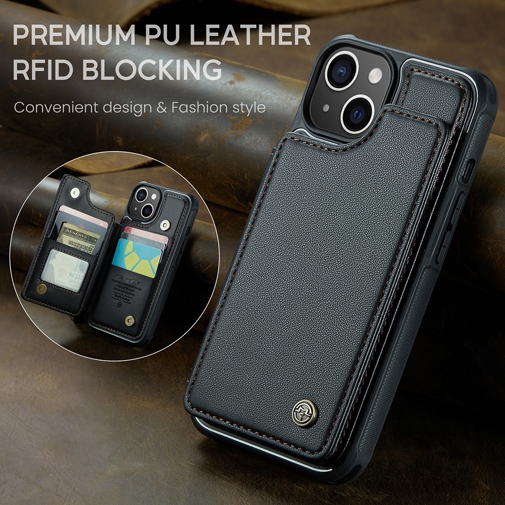 RFID blocking Portemonnee hoesje iPhone 14 Plus zwart