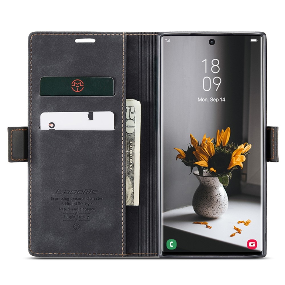 Slim Bookcover Hoesje Samsung Galaxy S24 Ultra Zwart