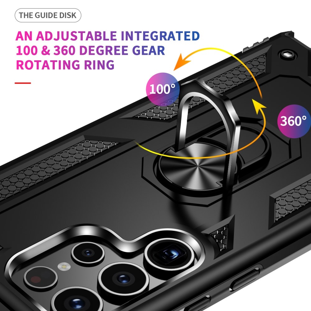 Samsung Galaxy S24 Ultra Hybridcase Tech Ring zwart