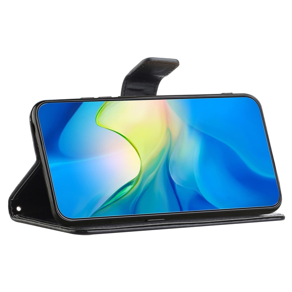 Samsung Galaxy A55 Leren vlinderhoesje zwart