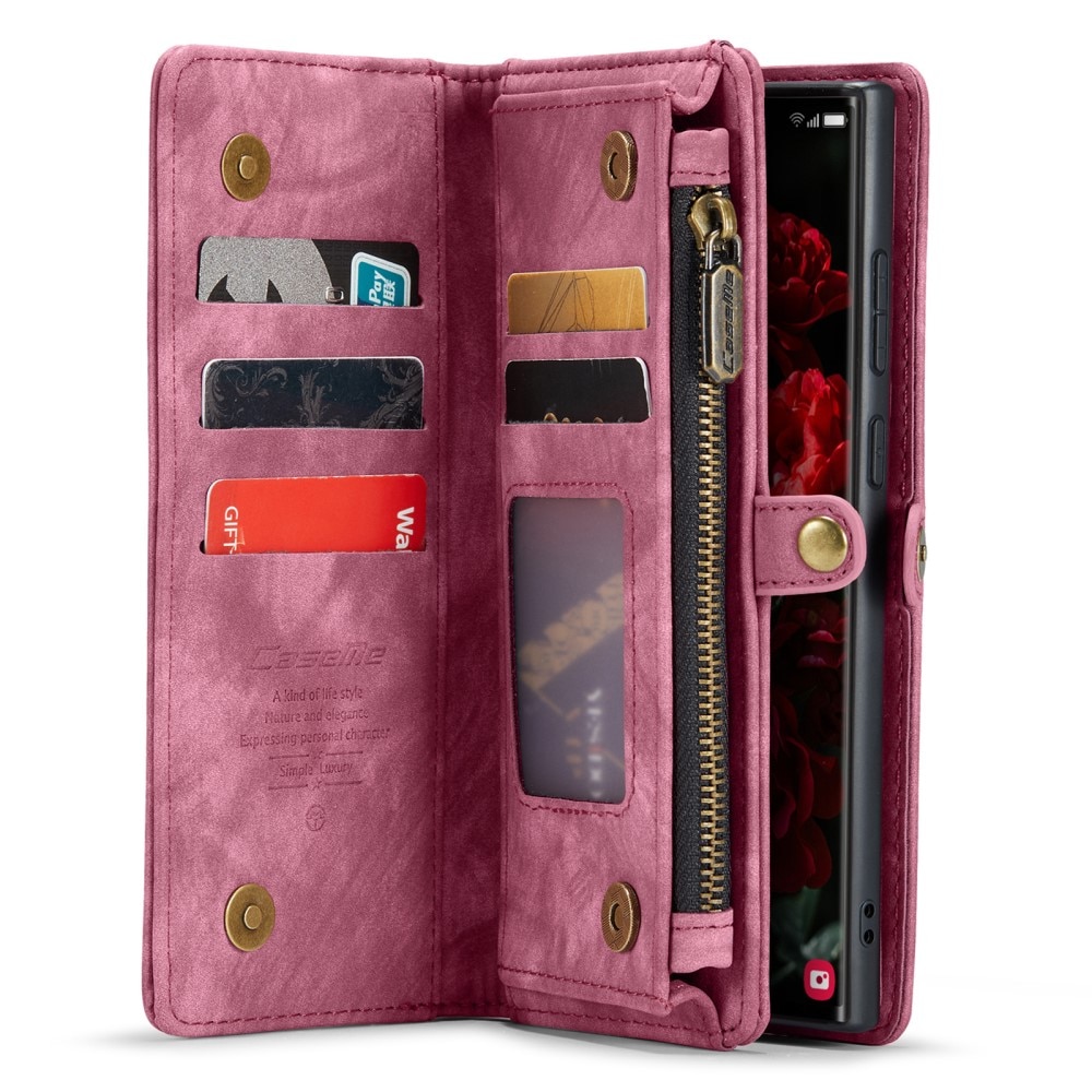 Multi-slot Hoesje Samsung Galaxy S24 Ultra rood