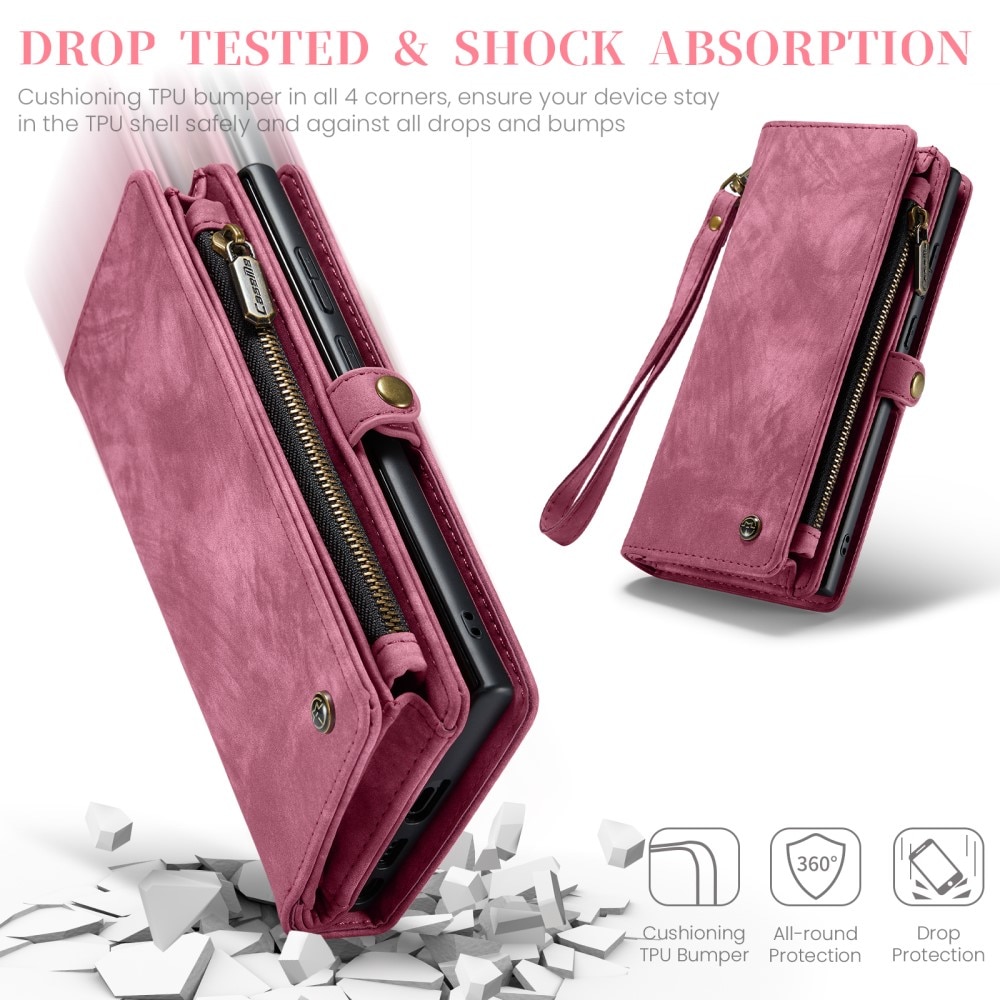 Multi-slot Hoesje Samsung Galaxy S24 Ultra rood