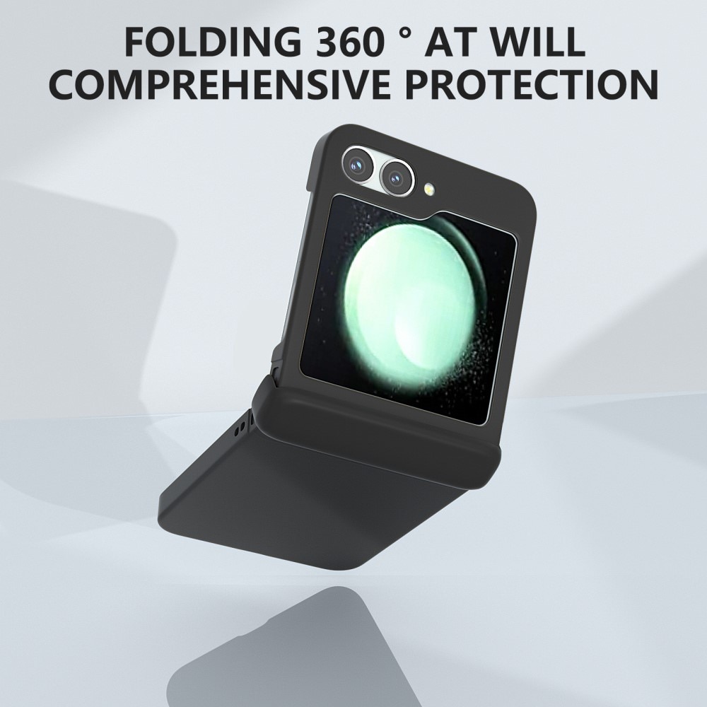 Samsung Galaxy Z Flip 6 Hardcase Gummicoating Hinge Protection zwart