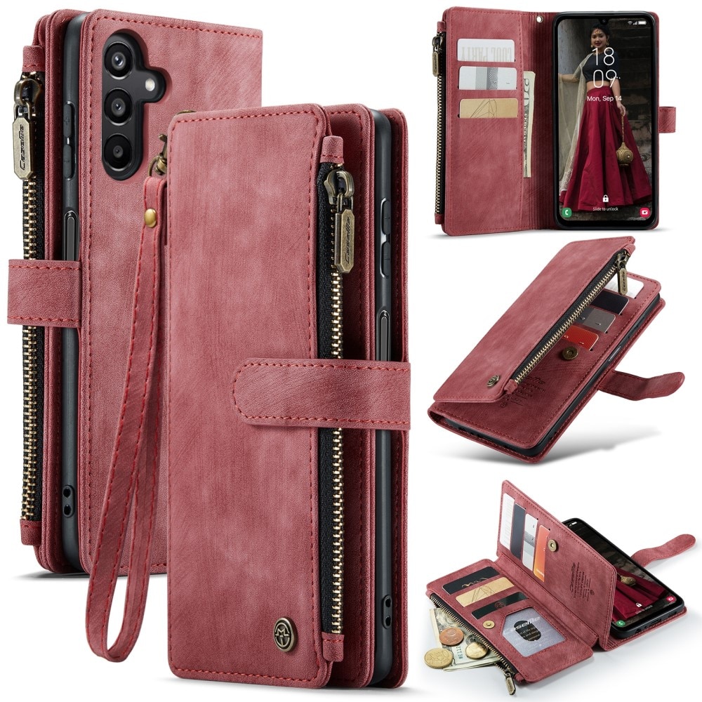 Bookcover hoesje Rits Samsung Galaxy A15 Rood