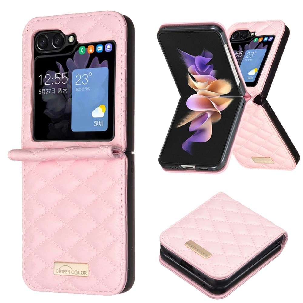 Samsung Galaxy Z Flip 6 Bookcover hoesje roze