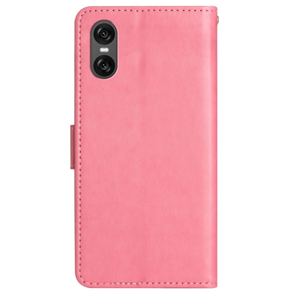 Sony Xperia 10 VI Leren vlinderhoesje Roze