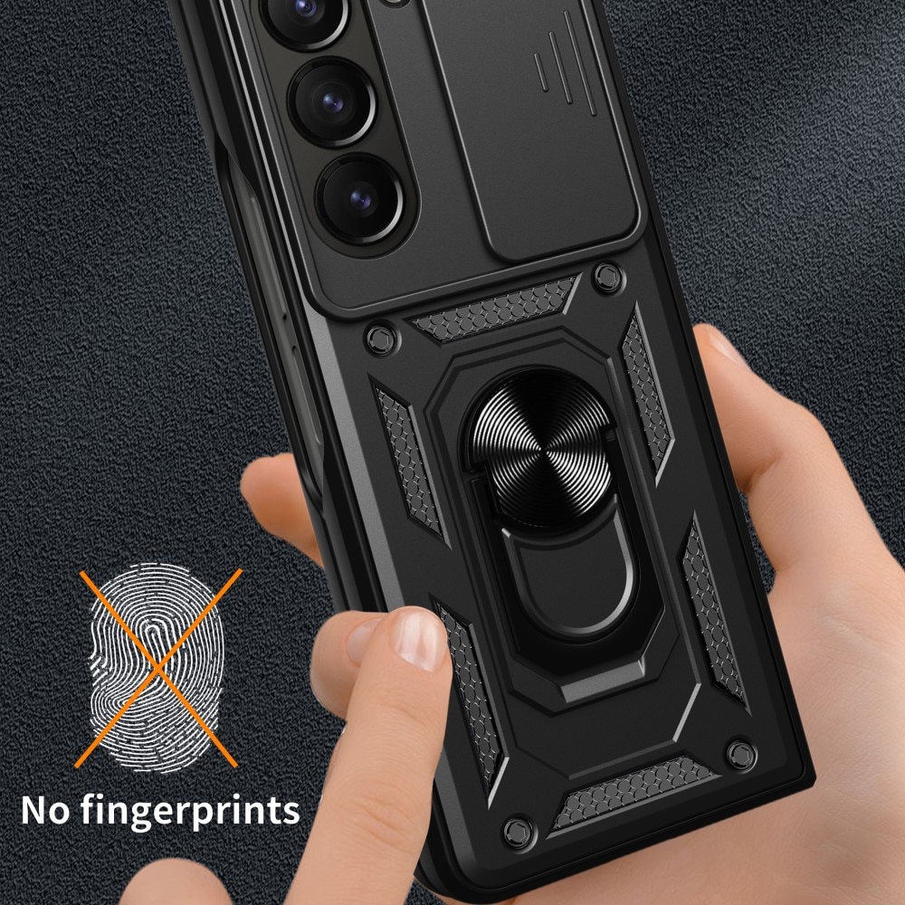Samsung Galaxy Z Fold 6 Hybridcase Ring+Camera Protector zwart