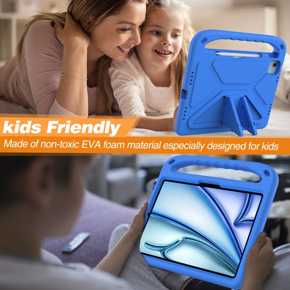 iPad Air 11 6th Gen (2024) EVA-hoes met handvat blauw