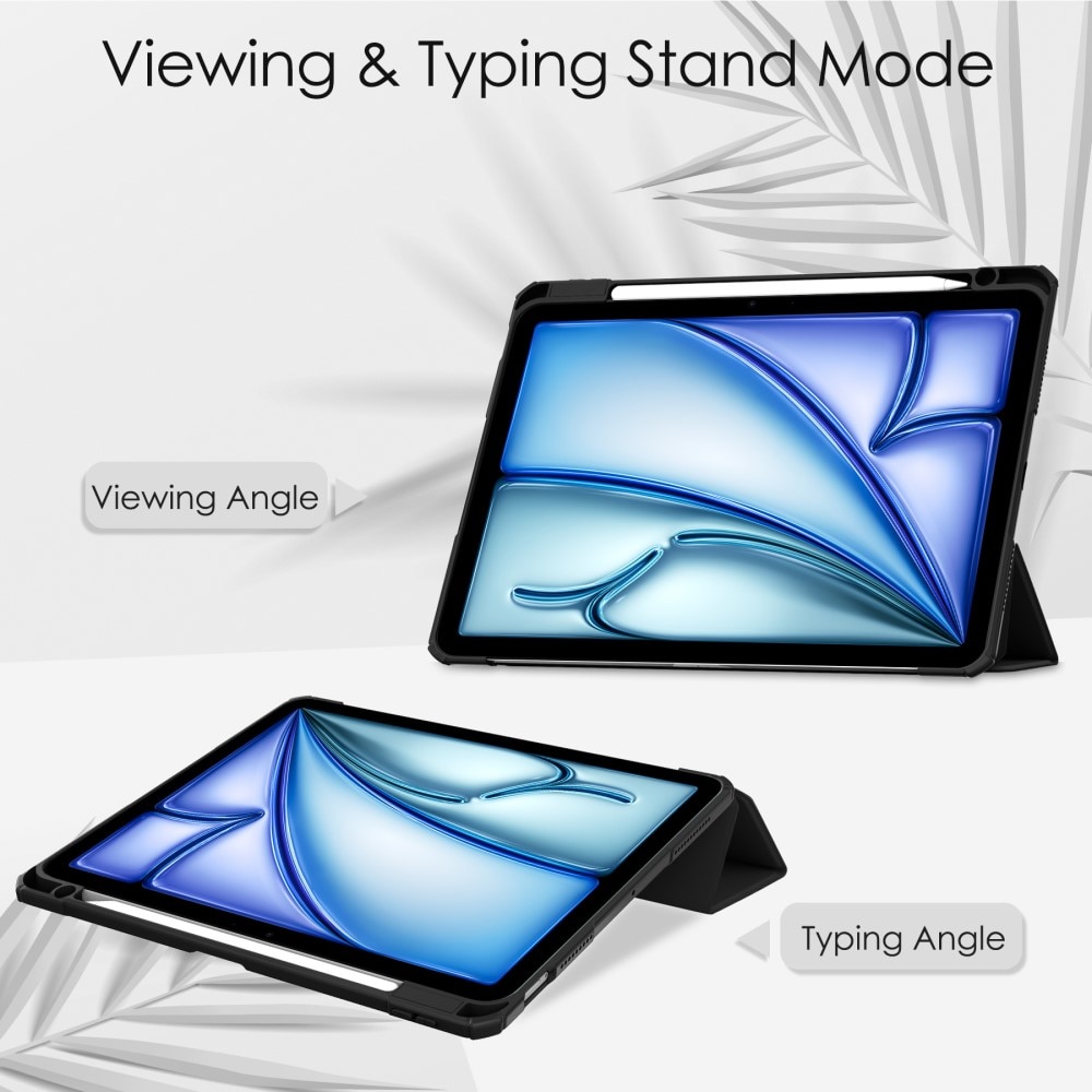 iPad Air 11 6th Gen (2024) Tri-fold met Penhouder zwart/transparant