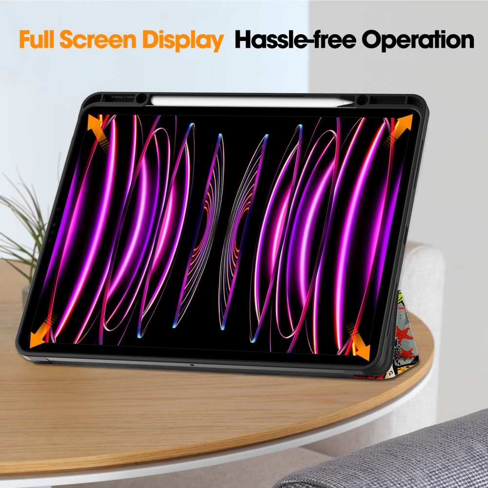 Apple iPad Air 13 (2024) Tri-fold Hoesje Graffiti