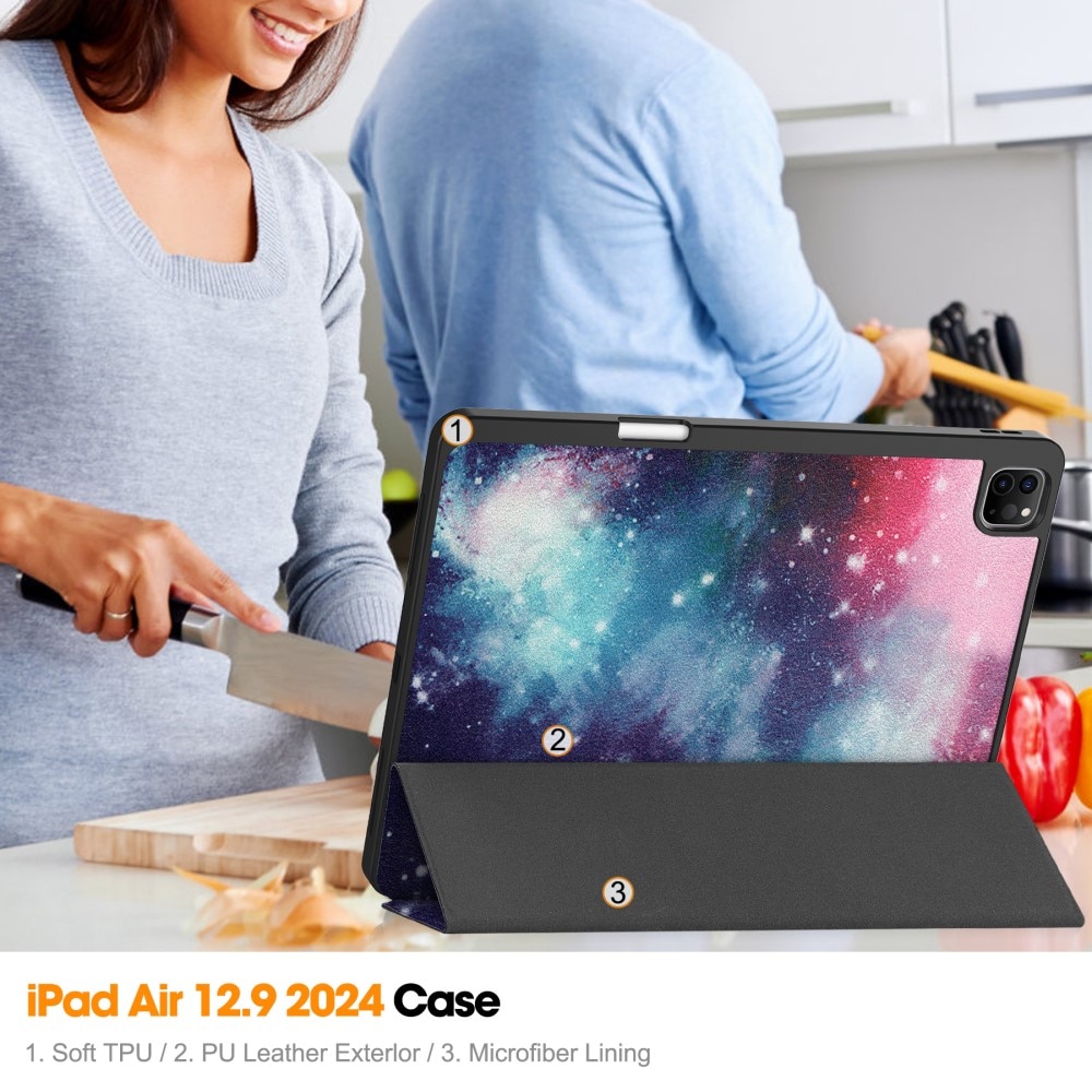 Apple iPad Air 13 2nd Gen (2025) Tri-fold Hoesje Ruimte