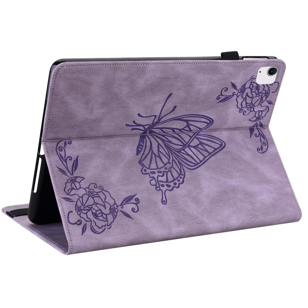 iPad Air 11 6th Gen (2024) Leren vlinderhoesje paars