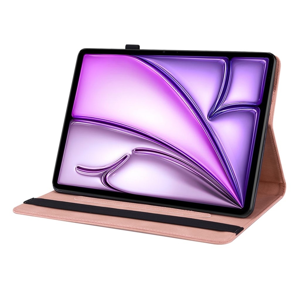 iPad Air 11 6th Gen (2024) Leren vlinderhoesje roze