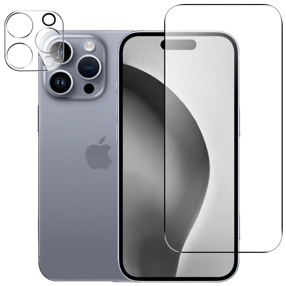 iPhone 16 Pro Gehard Glas Screenprotector & Camera Protector