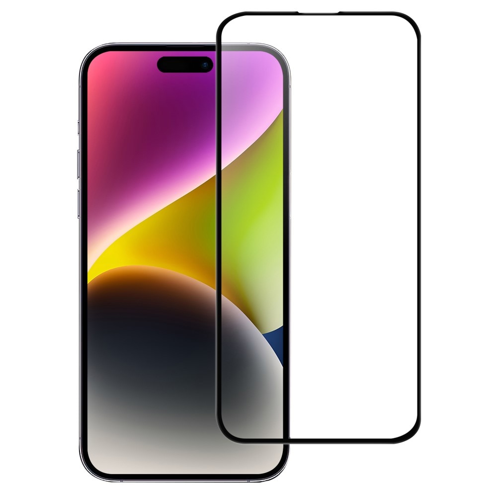 iPhone 16 Full-cover Gehard Glas Screenprotector zwart