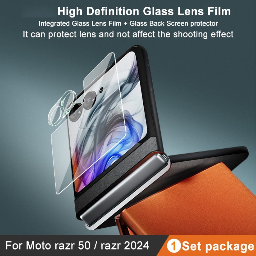 Gehard Glas Camera Protector + Screenprotector Voorkant Motorola Razr 50