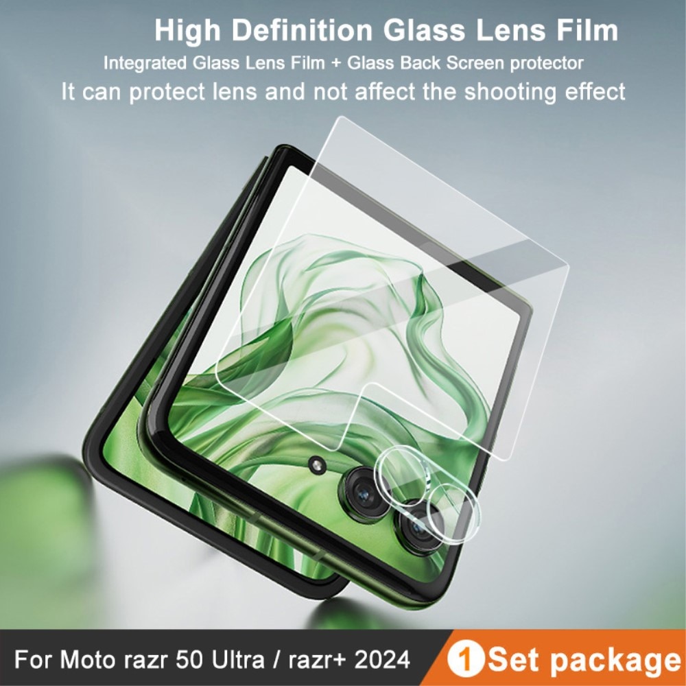 Gehard Glas Camera Protector + Screenprotector Voorkant Motorola Razr 50 Ultra