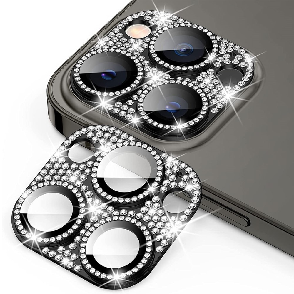 Gehard Glas Glitter Camera Protector Aluminium iPhone 16 Pro zwart