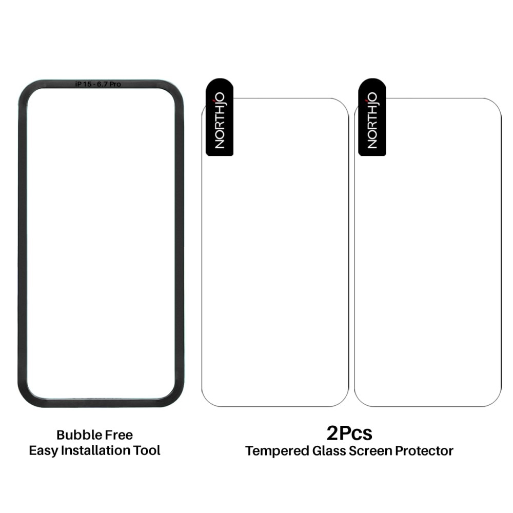 iPhone 16 Pro Max Screenprotector Gehard Glas met Installatieframe (2-pack)