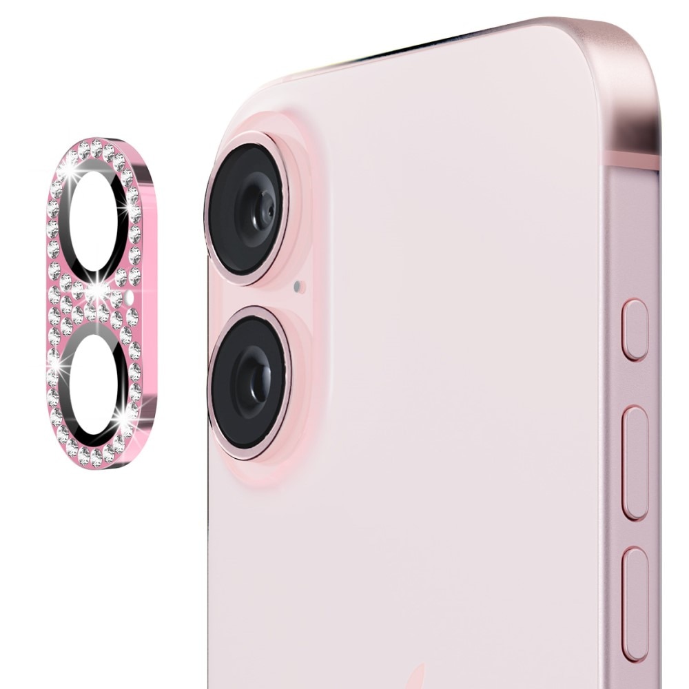 Gehard Glas Glitter Camera Protector Aluminium iPhone 16 roze