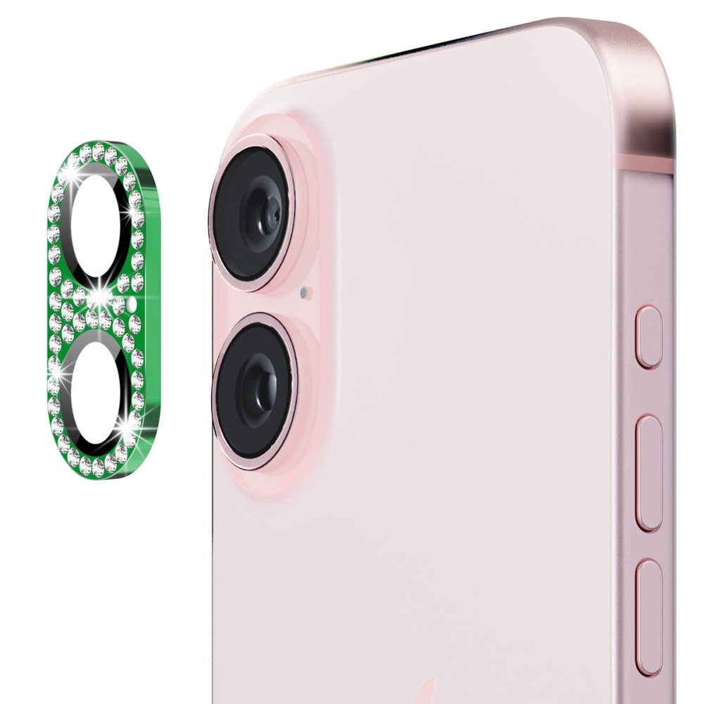 Gehard Glas Glitter Camera Protector Aluminium iPhone 16 groen