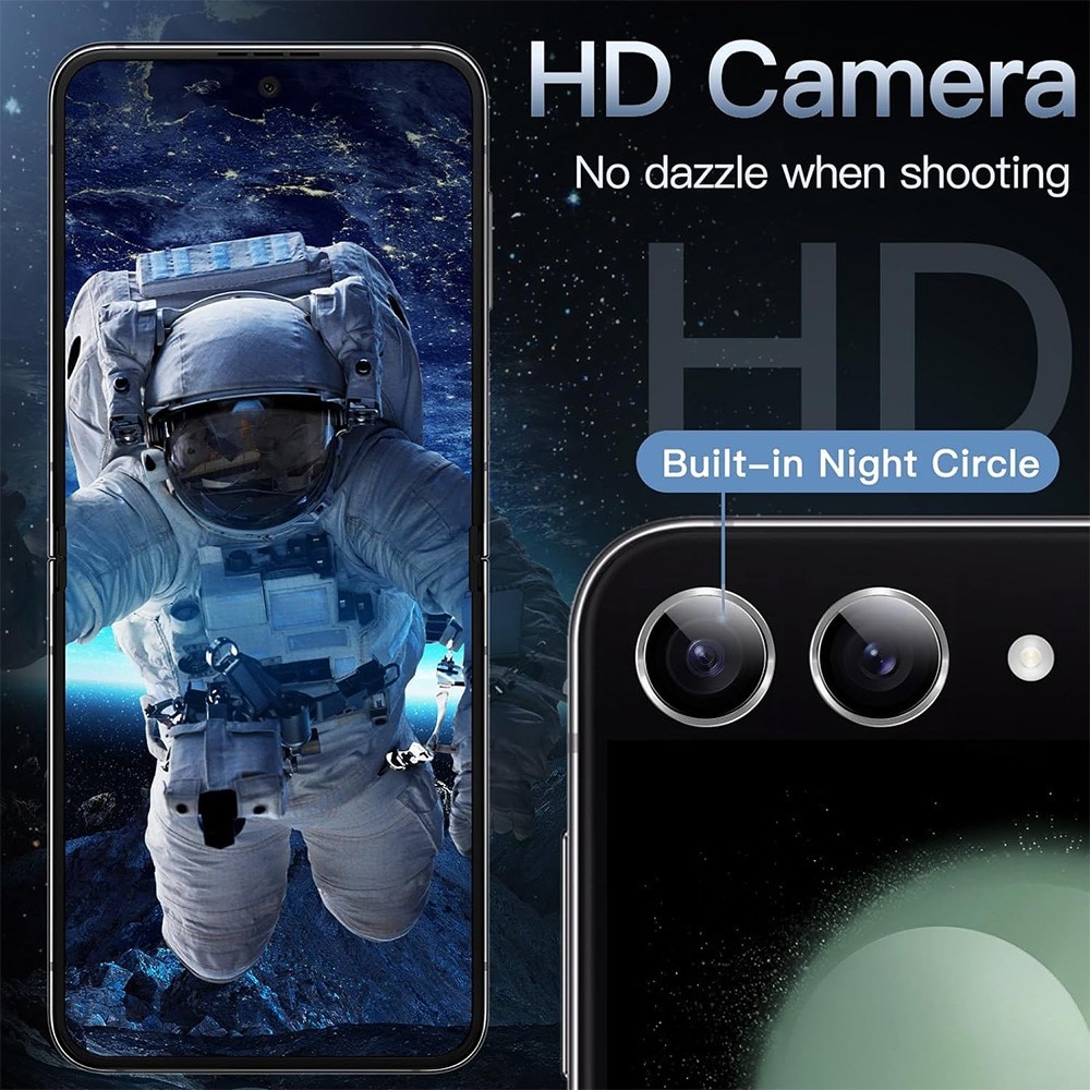 Gehard Glas Camera Protector Aluminium Samsung Galaxy Z Flip 6 zilver